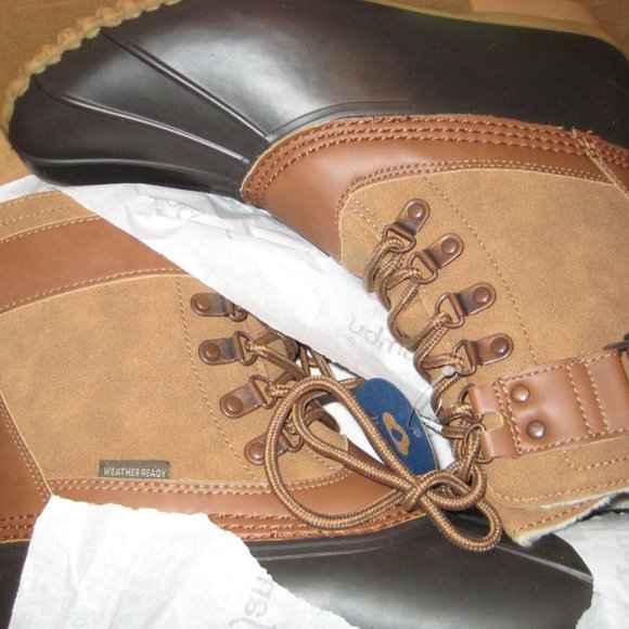 JBU Brown and Tan Lace Up Boots - Picture 1 of 1